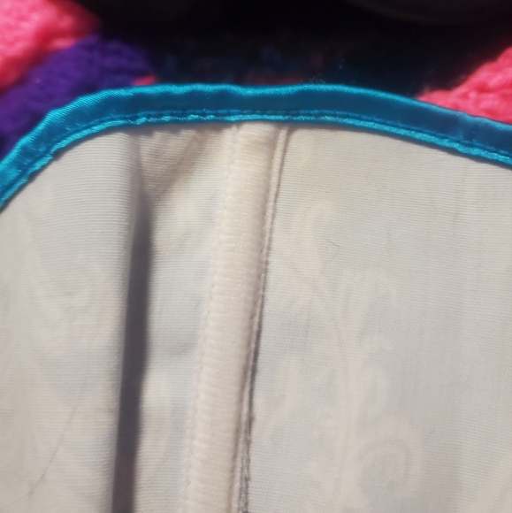 White and Blue Shiney Over Bust Lace Up Corset - Picture 13 of 13